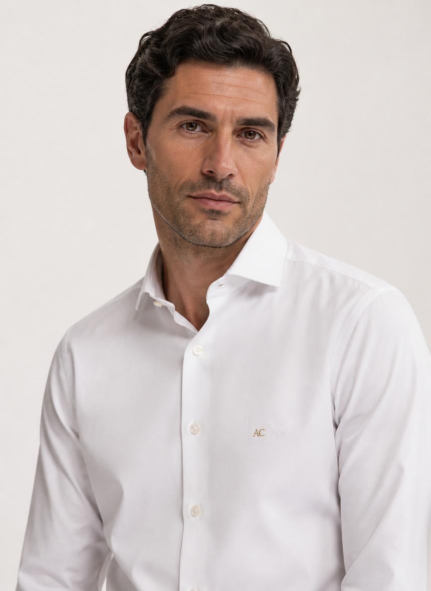 Sorrento Shirt White — 100% Cotton Poplin