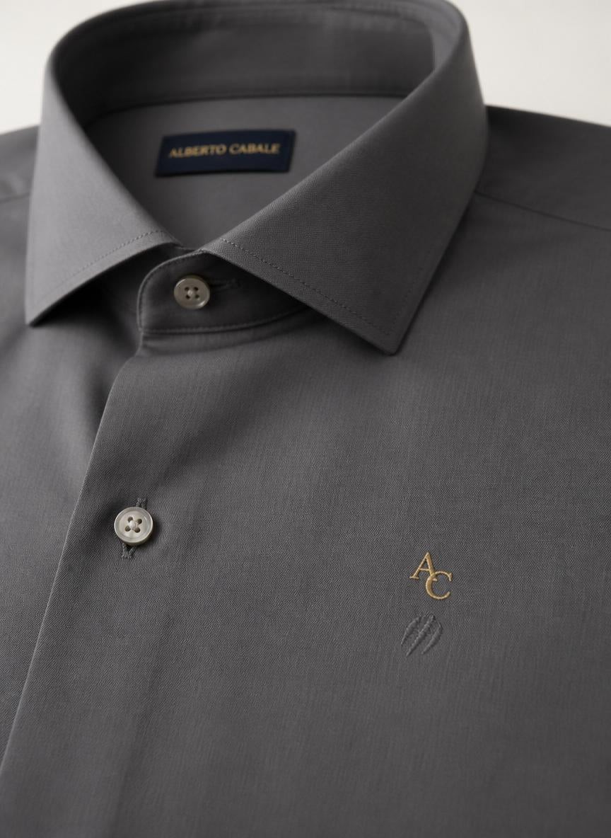 Sorrento Shirt Grey — 100% Cotton Poplin