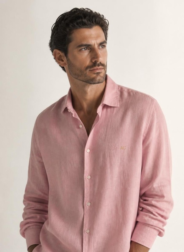 Chemise Amalfi Rose — Lin 100%