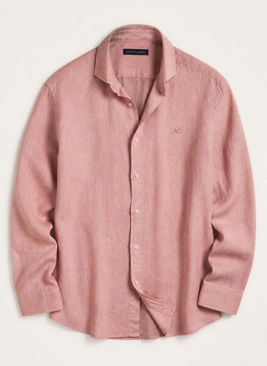 Amalfi Shirt Pink — 100% Linen