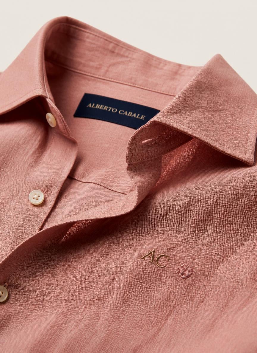 Amalfi Shirt Pink — 100% Linen