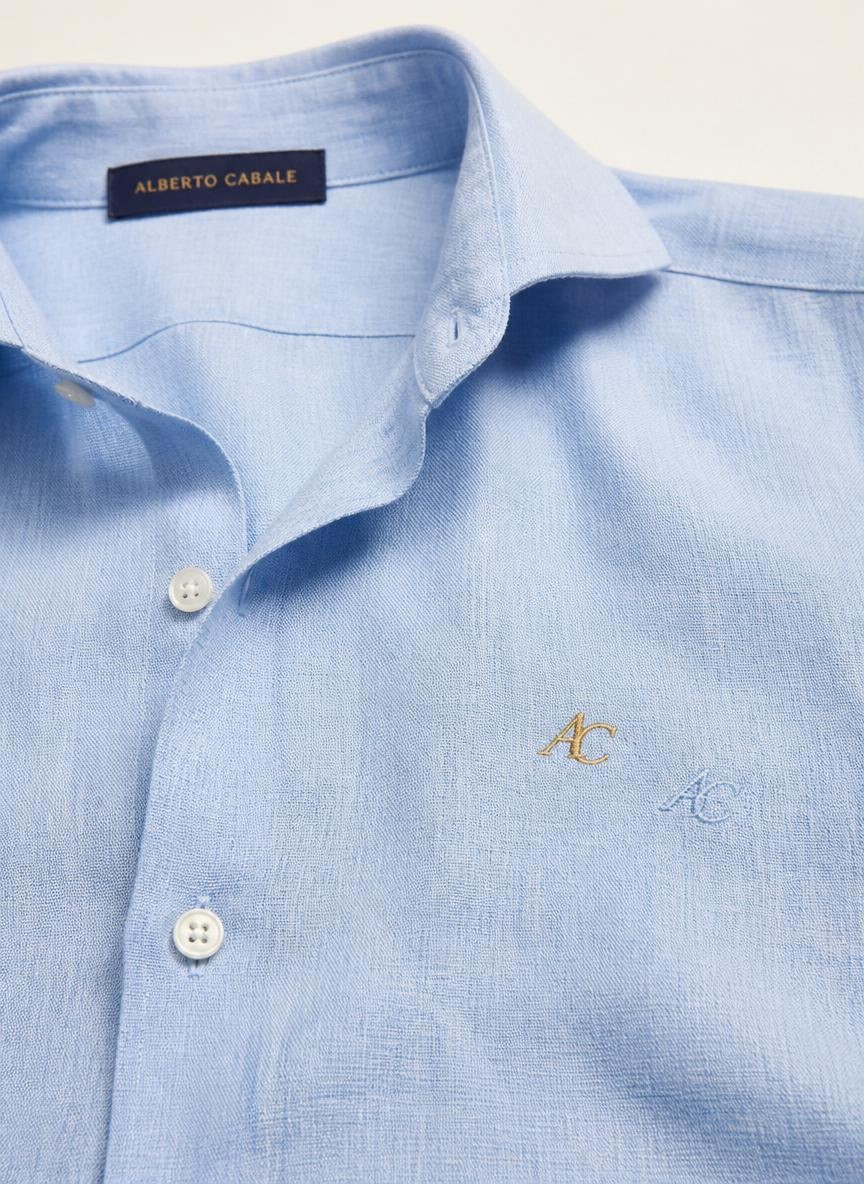 Amalfi Shirt Sky Blue — 100% Linen