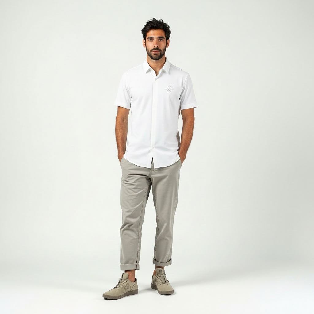 Monaco CC Comfort Shirt White — Stretch