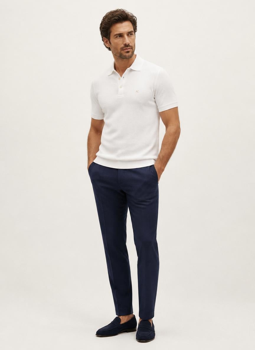 Polo Capri Blanc — Coton Piqué